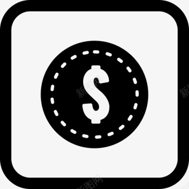 美元硬币现金货币图标图标
