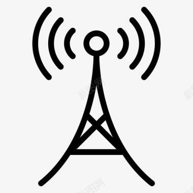 电话服务提供商手机塔网络图标图标