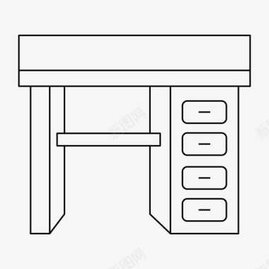 桌子PNG办公桌家具办公室图标图标