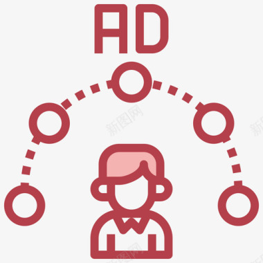 广告影响力营销红色其他图标图标
