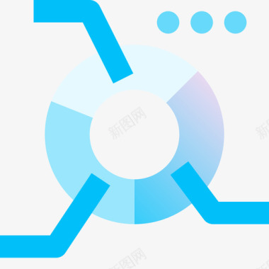 蓝色图饼图数据分析8蓝色图标图标