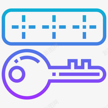 幻彩渐变背景密码数据管理4渐变图标图标