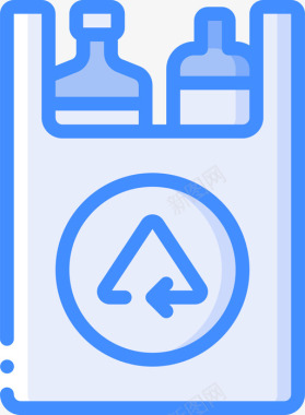 回收袋垃圾6蓝色图标图标