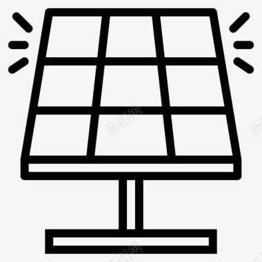 电池能量太阳能电力太阳能电池图标图标