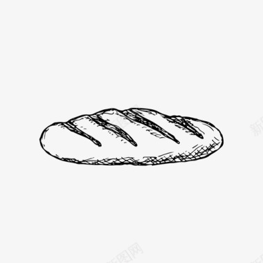 面包食物长面包图标图标