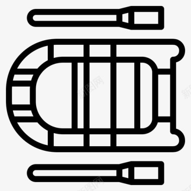 钓鱼展板充气船紧急情况图标图标