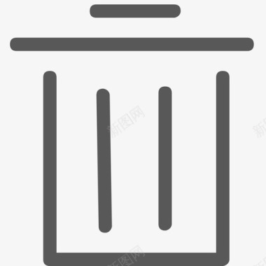 垃圾删除图标平面图-删除图标