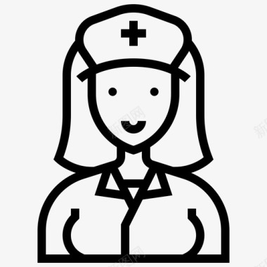 护士护士医疗保健医学图标图标