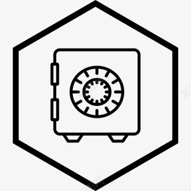 储物柜金库银行金库储物柜图标图标