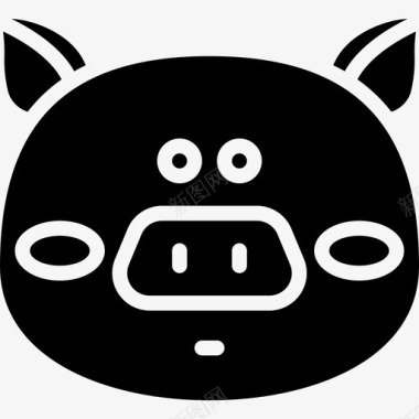 财神猪猪可爱的图标3填充图标