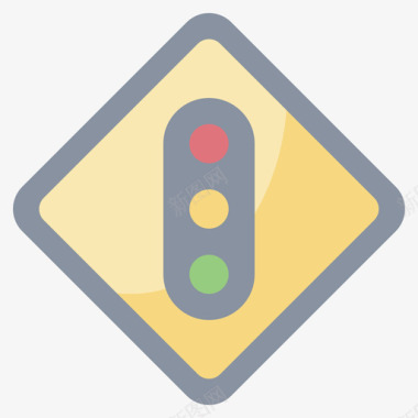 交通信号灯交通标志31平坦图标图标