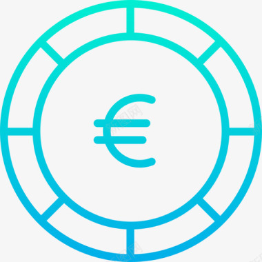 火焰欧元图标欧元金融119梯度图标图标
