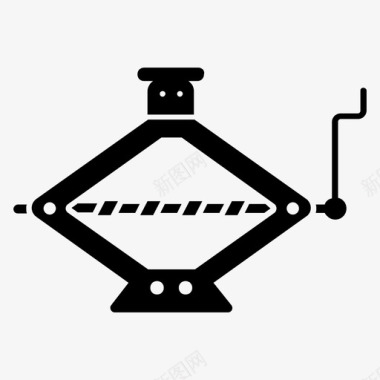 轮胎户外广告螺旋千斤顶汽车千斤顶汽车维修图标图标