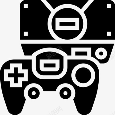 扁平化游戏机游戏机视频游戏12字形图标图标