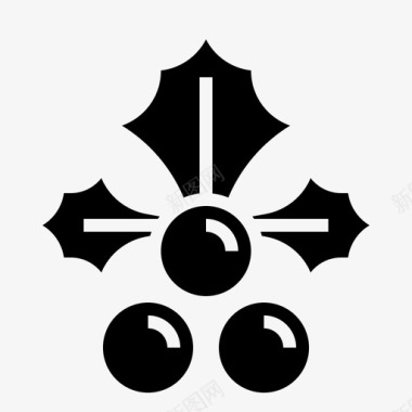 槲寄生圣诞314填充图标图标