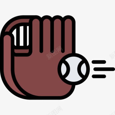 手套棒球53彩色图标图标