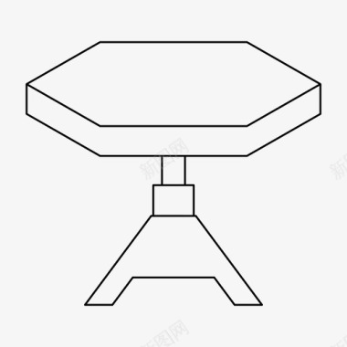 椭圆形桌子桌子装饰家具图标图标