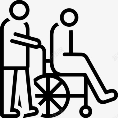 护理人员看护人残疾人图标图标