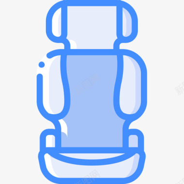 汽车座椅抚养儿童4蓝色图标图标
