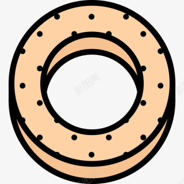 百吉饼面包房109彩色图标图标