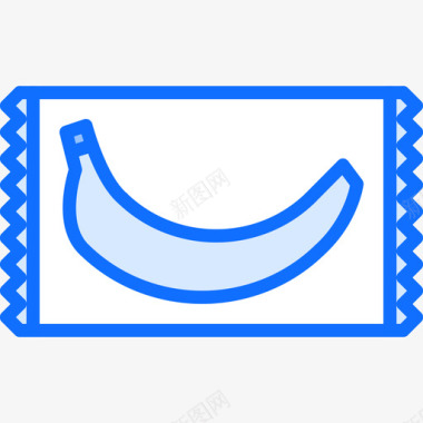 香蕉零食3蓝色图标图标