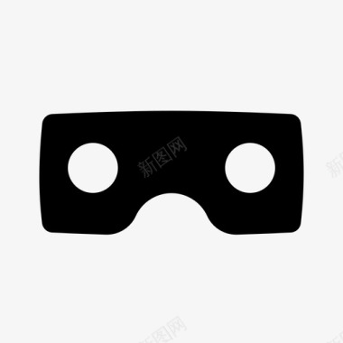 电影院眼镜护目镜用户界面斜面实心图标图标