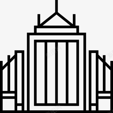 城市城市71直线图标图标