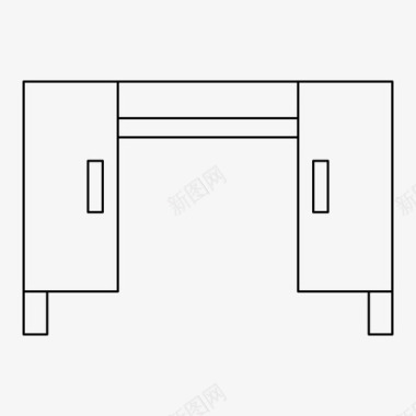 办公装饰书桌装饰家具图标图标