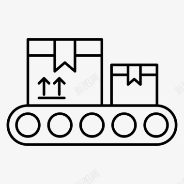 输送机输送机箱包图标图标