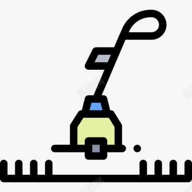 发电机器线状修剪器园艺71线性颜色图标图标