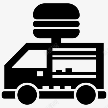 食品车商业街道图标图标