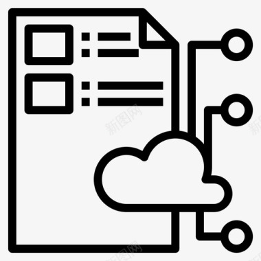 数字77云数字服务线性图标图标