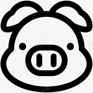 财神猪猪动物宠物图标图标