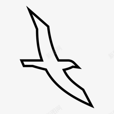 海鸥鸟飞图标图标