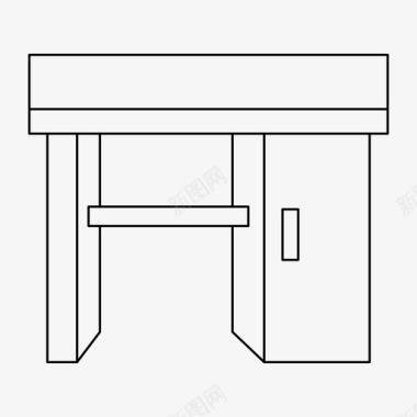 经典大办公桌办公桌家具办公室图标图标