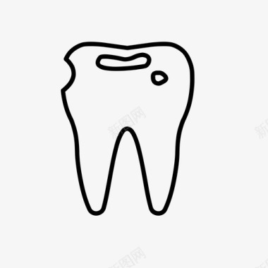 修复性治疗蛀牙牙齿图标图标