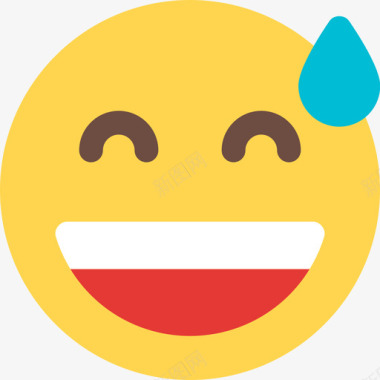 汗水笑脸和人3平淡图标图标