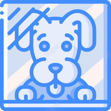 小狗宠物9蓝色图标图标