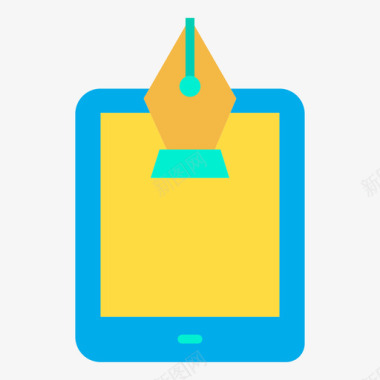 创意羽毛钢笔钢笔创意17扁平图标图标