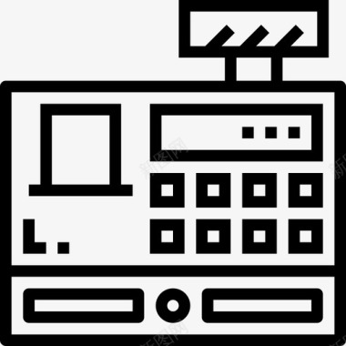 销售话术收银机37号销售点直线型图标图标