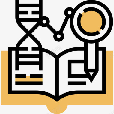 书底纹书生物技术4黄影图标图标