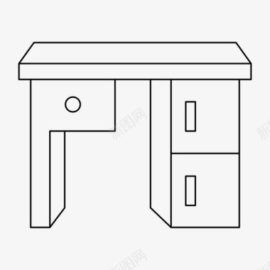 办公桌伏案办公桌家具办公室图标图标