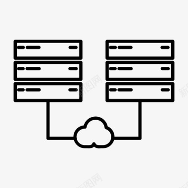 云服务器服务器云数据图标图标