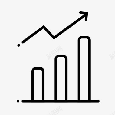 效益统计图形箭头效益图标图标