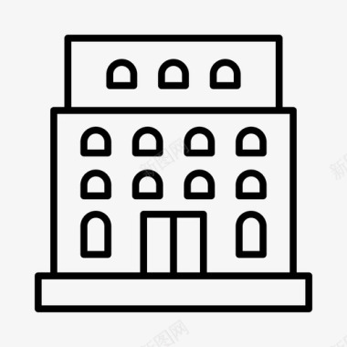 村庄建筑物财产城镇图标图标