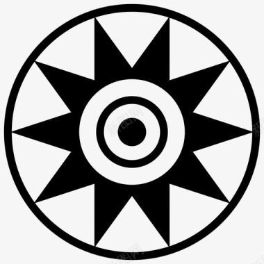 部落符号古代阿兹台克图标图标