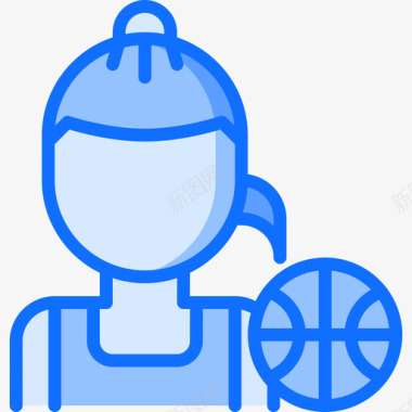 篮球运动员篮球49蓝色图标图标
