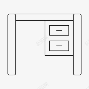 桌子透明png书桌装饰家具图标图标