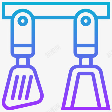 广阔的厨房铁锹厨房工具36梯度图标图标