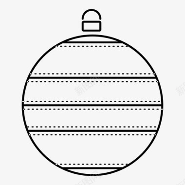 简单球圣诞图标图标